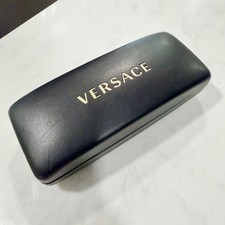 Authentic Versace Hard Leather Sunglass Clamshell Case