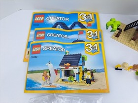 LEGO CREATOR 31063- BEACHSIDE VACATION- 100% COMPLETE WITH INSTRUCTIONS