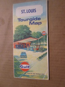 Gulf Oil Company Road Map of St. Louis 1969