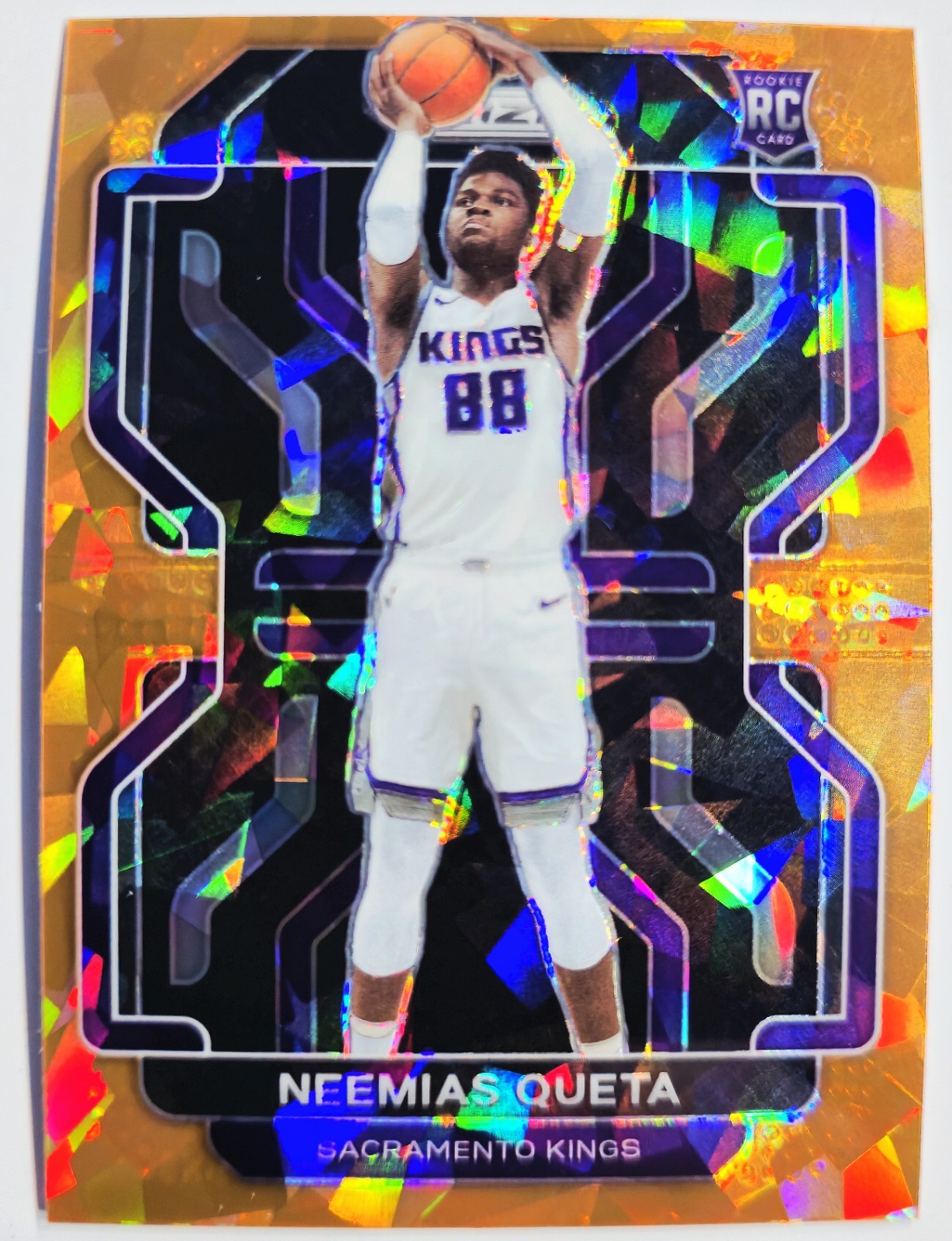 2021-22 Panini Prizm Orange Cracked Ice #316 Neemias Queta RC Rookie 🟡🧊