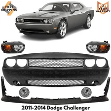 Front Bumper Cover Fascia & Grille Assembly Kit For 2011-2014 Dodge Challenger