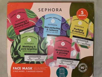 Sephora Collection Face Mask Magic Set - 5 Hydrating Masks NIB