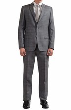 Versace Collection Men's 100 Wool Plaid Two Button Suit US 40 IT 50