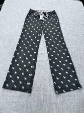 Vintage Abercrombie Fitch Moose Print Gray Pajama Pants Women Large