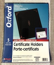 5 Pack Oxford Certificate Holder 11 1/4 x 8 3/4 Dark Blue 29900235BGD 