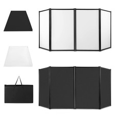 PRORECK 4-Panel DJ Facade Black White Scrims Foldable Metal Event Booth Carry Ca