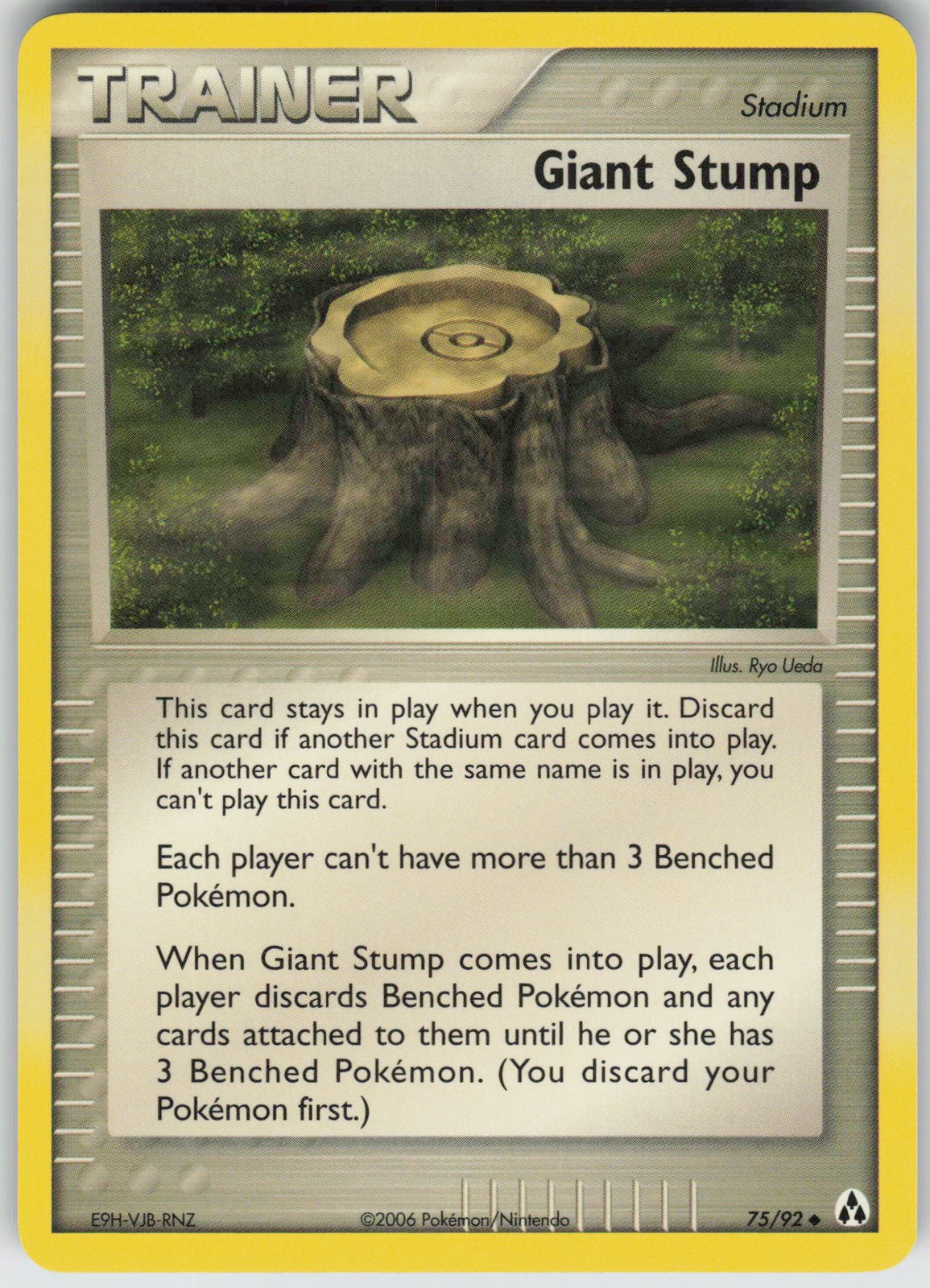 Pokemon Giant Stump 75/92 Legend Maker Uncommon NM