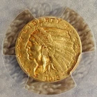1913 $2.50 Gold Indian Quarter Eagle PCGS AU55 Sharp Coin!!