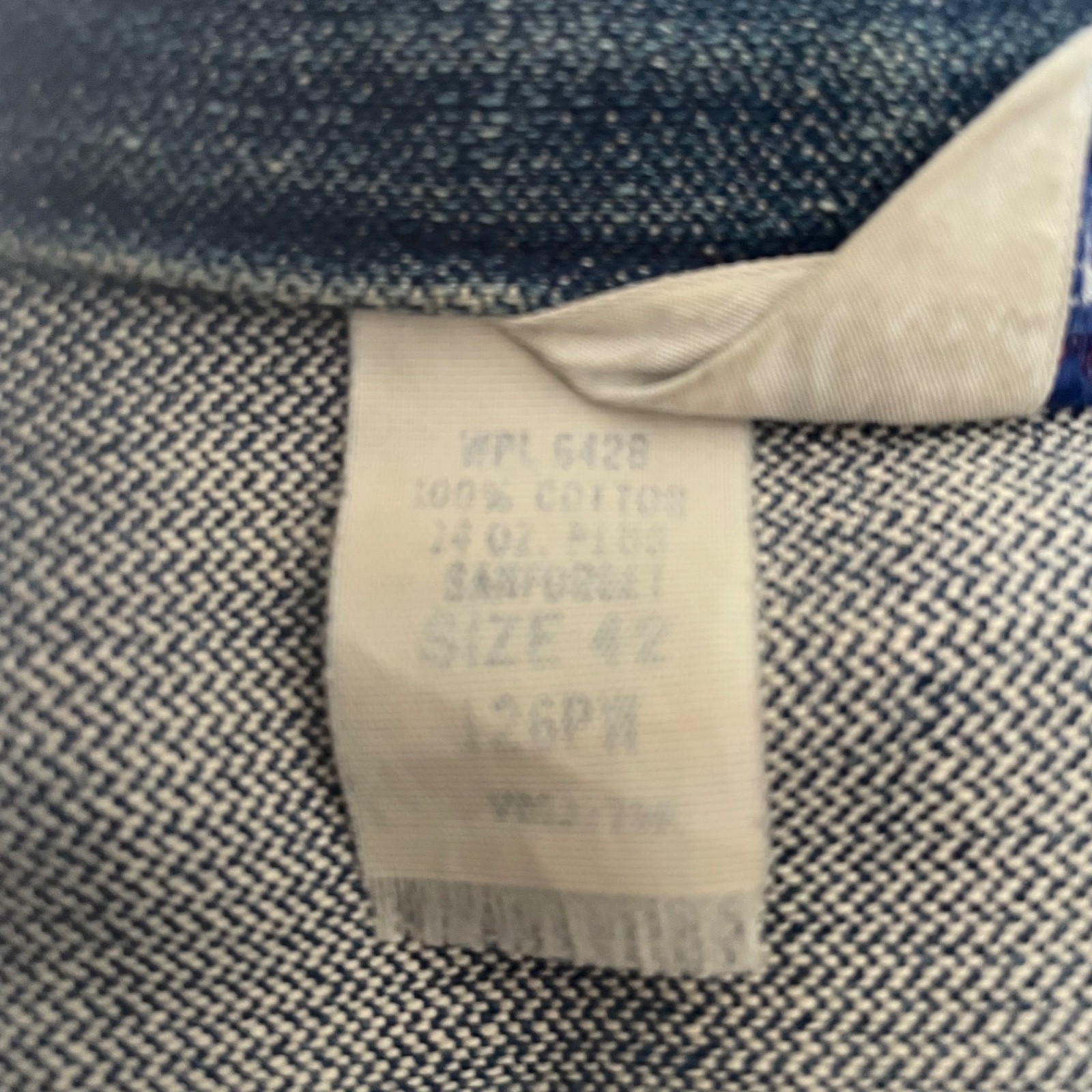 Wrangler Vintage Trucker 'No-Fault' Denim Jacket - Size 42 - Sanforized - 126PW - second product detail image