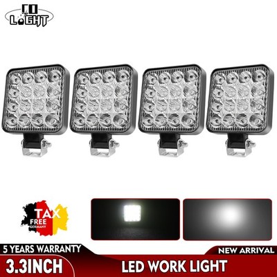 4X 48W LED Arbeitsscheinwerfer Offroad Scheinwerfer Jeep Bagger Auto SUV LKW 12V