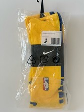 Nike NBA Authentic Socks Grip Player Team Issued Knee High Yellow Size Large