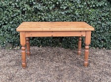 VINTAGE RUSTIC FARMHOUSE PINE TABLE WITH DRAWER