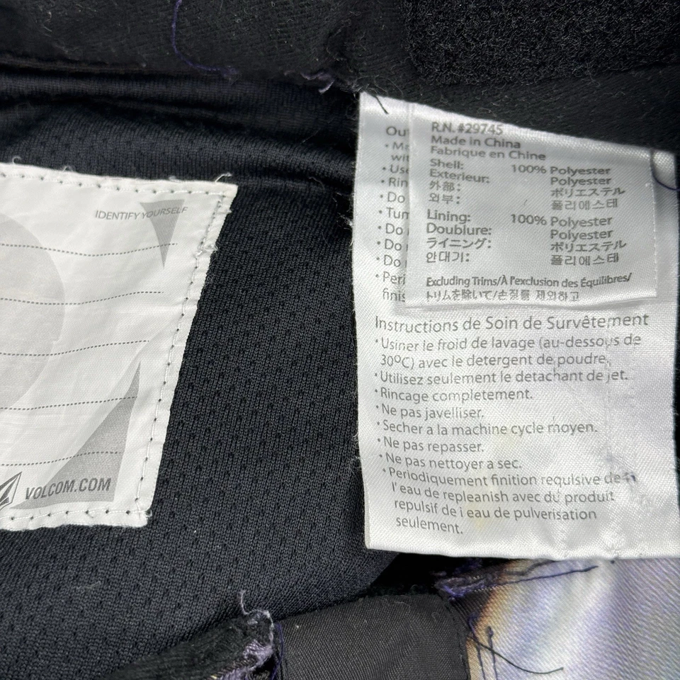 Volcom Womens Nimbus Snow Pants XS Shell Multicolor Padded Knees 10K Rare 30x31 - Image 4 of 4