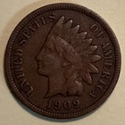 1909 Indian Cent-VG- Free Shipping