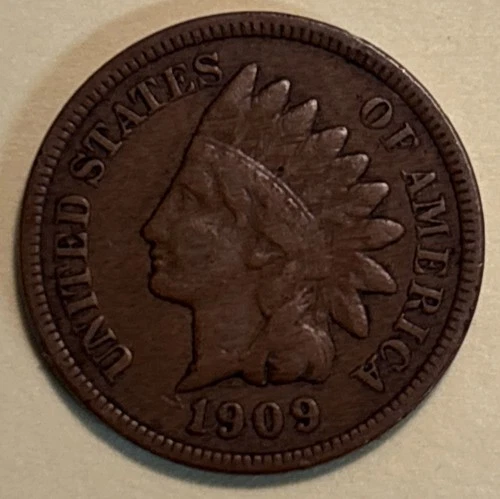 1909 Indian Cent-VG- Free Shipping