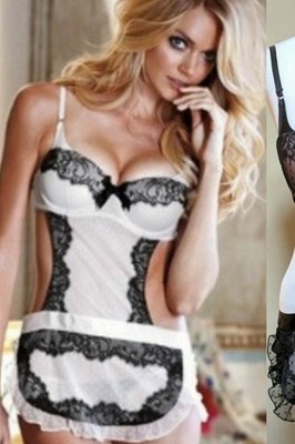 VICTORIAS SECRET | NWT Sexy Little Things French Maid Babydoll Lingerie Size 34B