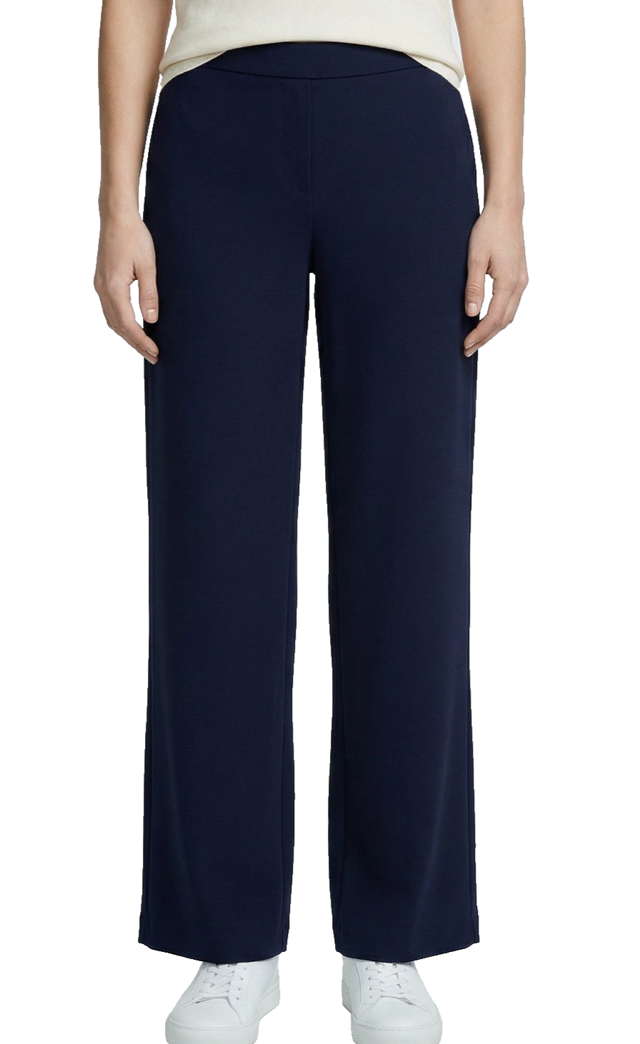 Eileen Fisher Washable Stretch Crepe Straight Pant Pocket Yoke L 💖 Ink NWT $218