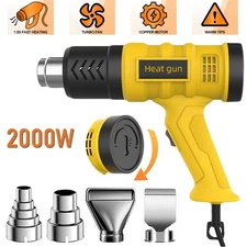 2000W Heat Gun Electric Hot Air Gun Stepless Temperature Heater 4 Nozzles Tool