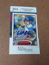 LIAM HENDRIKS 2012 TOPPS AUTOGRAPHED ROOKIE CARD. JSA CERTIFIED.WHITESOX.