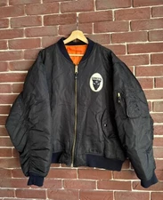 Rare 90s Ruffneck Gangsta Bomber Jacket Gabber Hardcore XL Signed