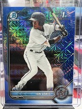 2022 Bowman - Chrome Prospects  Blue Mojo Refractor #BCP-96 Ian Lewis /150 (RC)