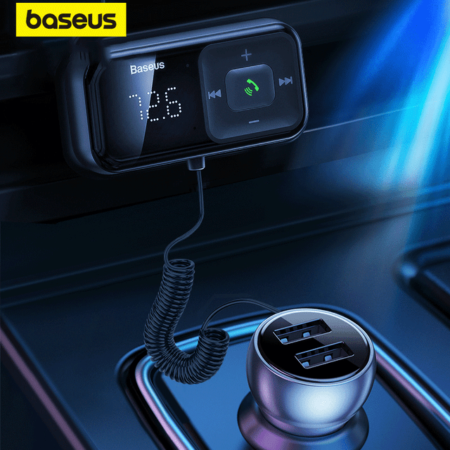 Baseus FM Modulator Transmitter Bluetooth 5.0 Radio Receiver USB Car Charger Kit Baseus FM Modulator Transmitter Bluetooth 5.0 Radio Receiver USB Car Charger Kit