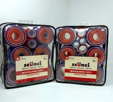 SET 2 Vintage Scunci Self Holding Rollers for Hair 31 Count Ea. Asst. Sizes NOS