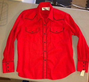 Rare Vintage NWT Bee Zee Western Pearl Snap Mens Womens Shirt Medium Sz