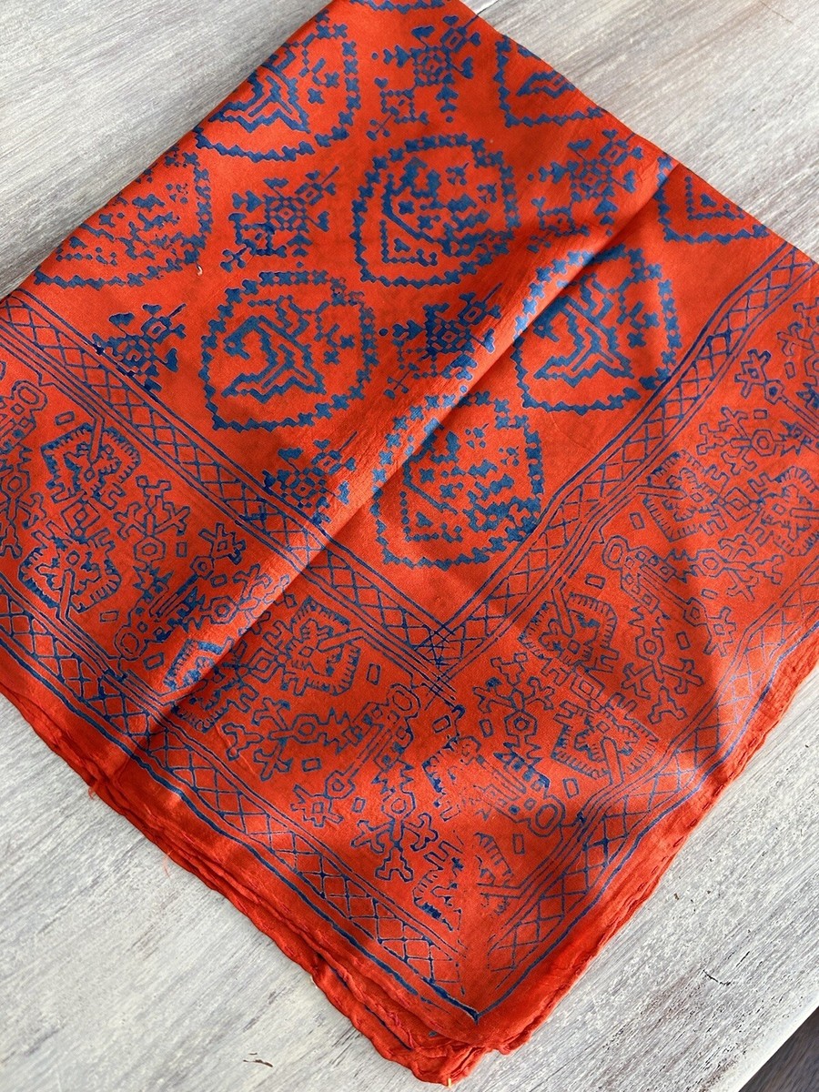 小物 eaphi INDIA PATTERN SATIN SCARF Light Flower Wave Scarf