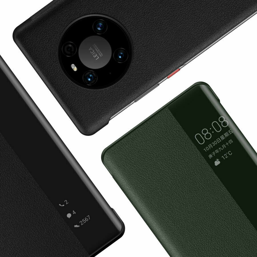 SONWO Cover per Huawei Mate 40 PRO, Flip Caso in PU Pelle Case Cover Portafoglio Custodia per Huawei Mate 40 PRO, [Kickstand] [Slot per Schede], Nero