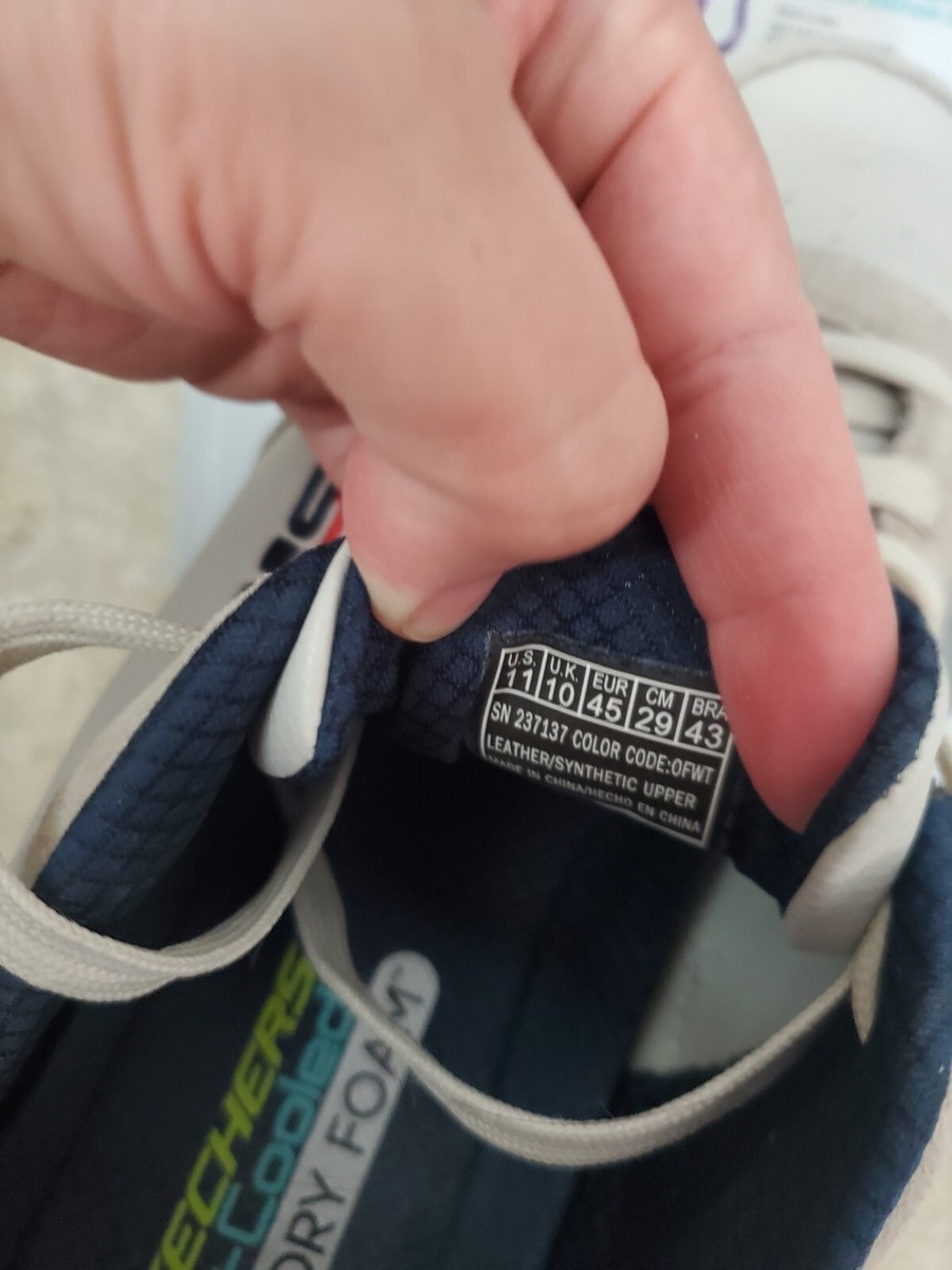 シュプリーム Skechers Men's Air Cooled Memory Foam Tennis Shoes, SKX, Size 11