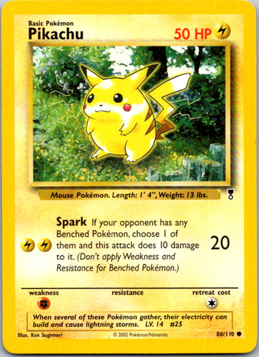 Pokemon Basic Pikachu 86/110 2002 Ken Sugimori TCG Legendary