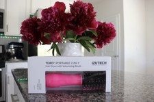 IZUTECH TORO Portable 2-in-1 Hair Dryer with Volumizing Brush-pink-new
