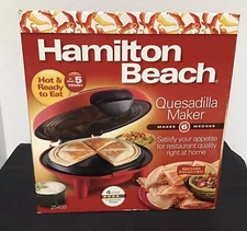 Hamilton Beach Red Quesadilla Maker Model 25409 New Open Box
