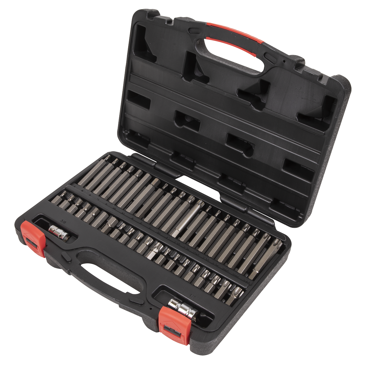 Sealey AK21942P TORX Star Allen Hex Spline Bit Set 42pc 3/8  1/2 Drive