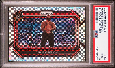 2023 Prizm WWE Gable Steveson Lucky Envelopes /8 #32 PSA 9