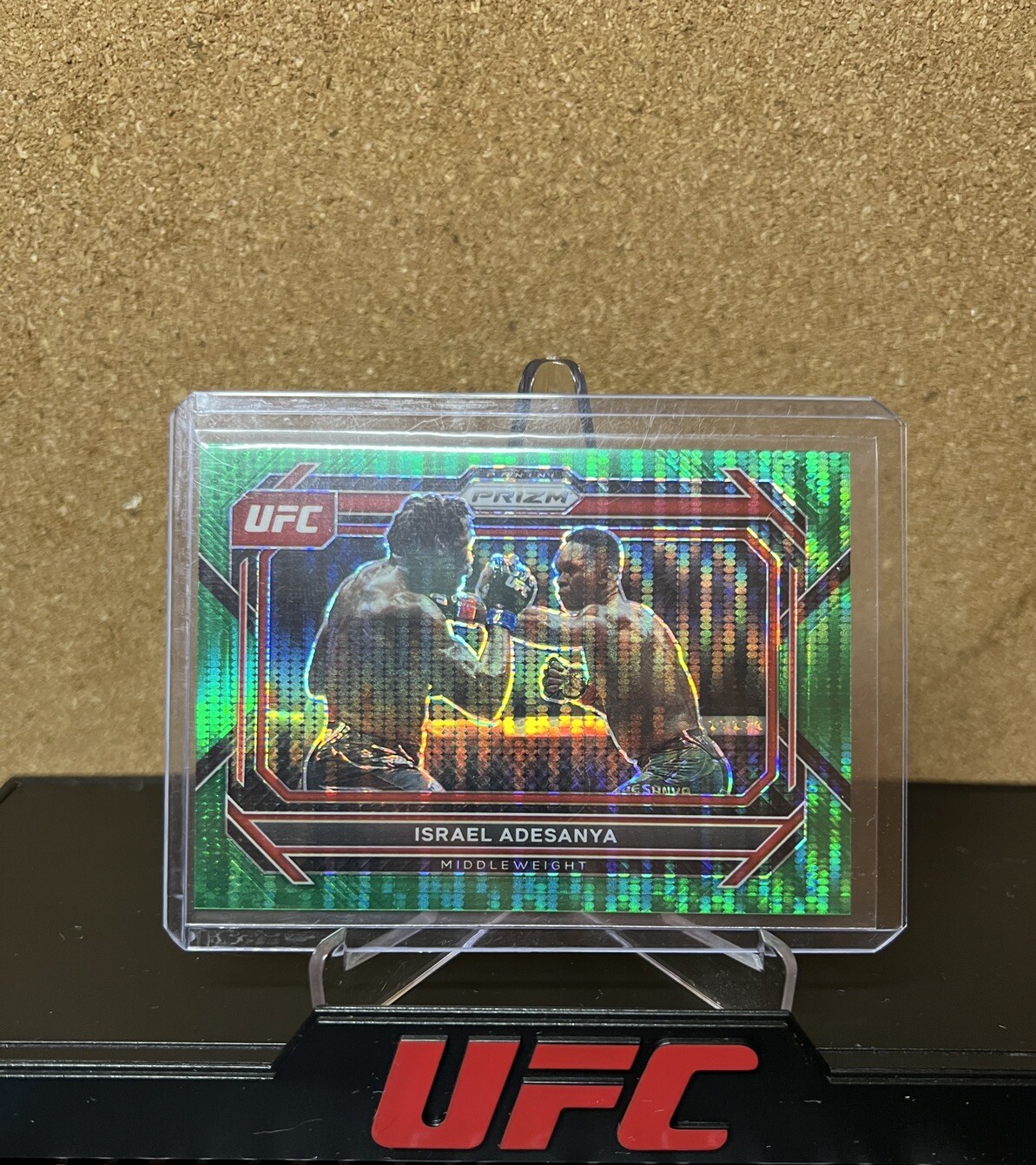 🔥 ISRAEL ADESANYA 2023 PANINI PRIZM UFC GREEN PULSAR PRIZM 14/25 SSP #82 🔥