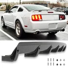 For Ford Mustang S197 04-14 Carbon Look Rear Bumper Diffuser Splitter Shark Fins