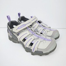 TEVA UK 5.5 Taupe Grey Purple Trail Sandals Women's Vibram Walking Hiking Shoes
