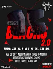 Hydra Black 2.0 Paintball Airsoft Knee Pads XL **FREE SHIPPING**