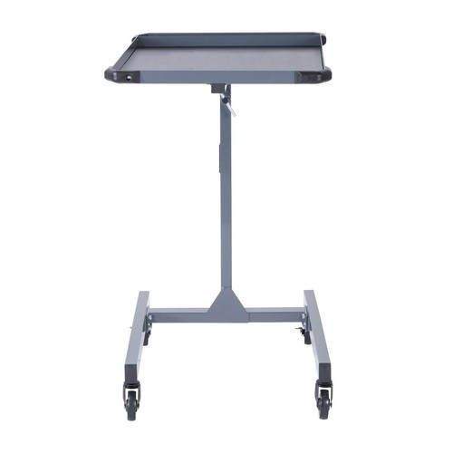 SGS Mobile Workstation Table Adjustable Height Non Slip PVC Mat Bumpers & Wheels - Picture 8 of 11