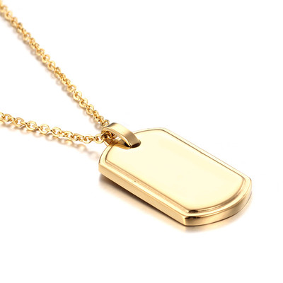 316L Stainless Steel huge Dog tag Army Card Pendant Men women