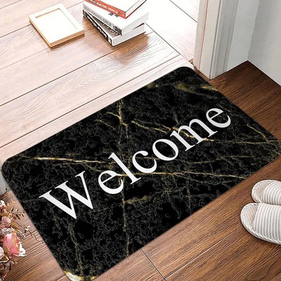 Kitchen Welcome Hallway Runners Marble Ink Texture Entrance Doormat Home Decor