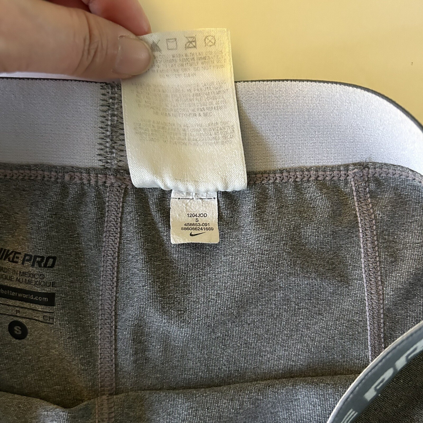 Nike Pro Gray Compression Baselayer Workout Short… - image 7