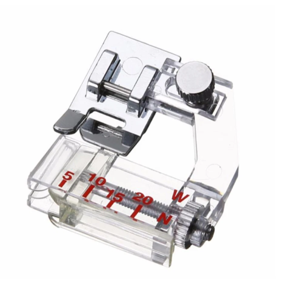 Adjustable Bias Tape Binding Presser Foot Snap On Domestic Sewing Machine Parts - Image 2 of 3