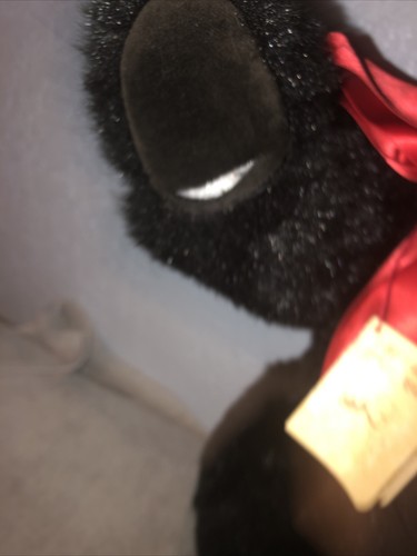 Vintage Black Bear Plush Stuffed Animal - Picture 6 of 8