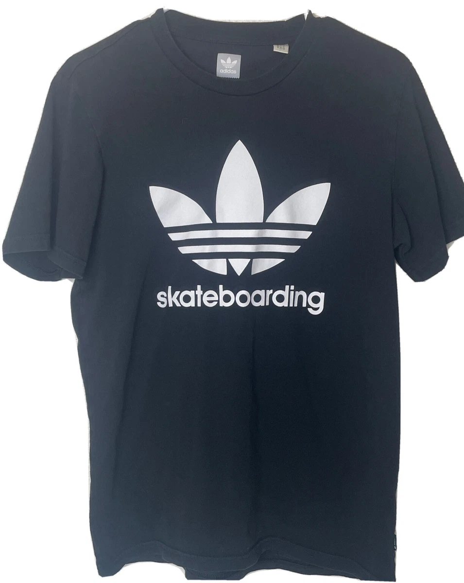 Adidas Logo Skateboarding Climalite Skate T Shirt Black Men s Youth Medium