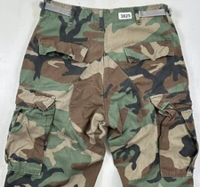 VTG Military Pants Mens Small Short Trousers Woodland Cargo Camo Marines 30x30