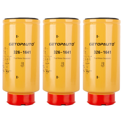 3x Fuel Water Separator Filter Fits For Caterpillar 345C 345D Excavator 326-1641