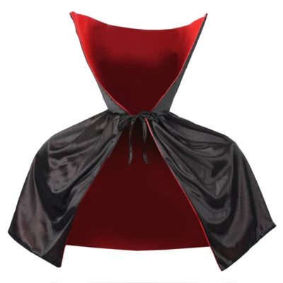 COOLCHANGE Vampir Wende Umhang für Erwachsene mit Stehkragen für Dracula Halloween Kostüm